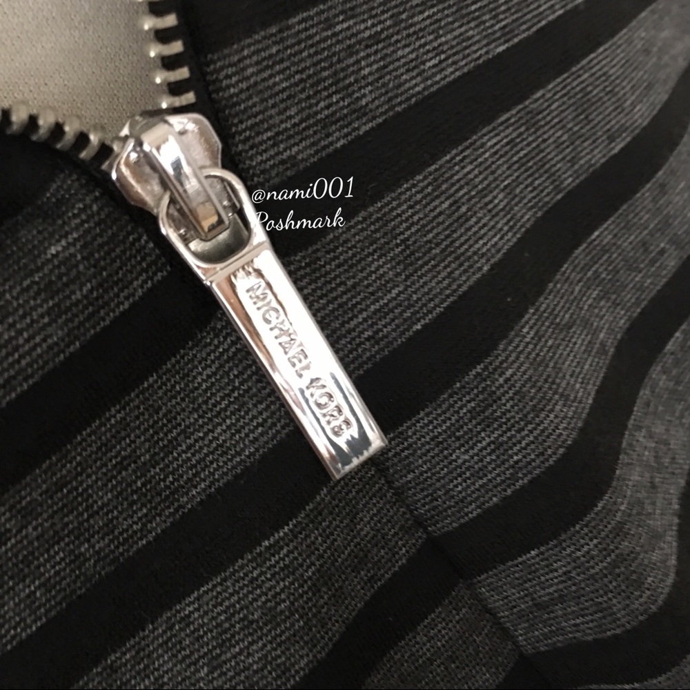 Michael Kors Derby Tunic Top Black/Gray Stripe NWOT - Picture 7 of 7